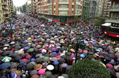Oviedo bajo la lluvia