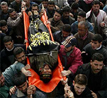 Entierro de uno de los 13 palestinos muertos en Gaza