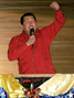 Hugo Chvez proclama su victoria en el Palacio de Mira