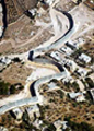 Vista aerea del muro de Cisjordana