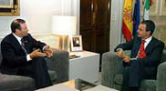 Zapatero e Ibarreche en su reunin en "La Moncloa"