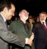 Savater entre Mayor Oreja y Nicols Redondo Terreros, durante la campaa electoral vasca en el 2001