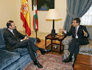 Zapatero e Ibarretxe en La Moncloa