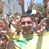 Seguidores de Hezbol celebran en Beirut el secuestro de los soldados israeles
