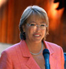 Michelle Bachelet, primera mujer Presidenta de Chile.