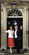 Los Brown en la puerta del nmero 10 de Downing Street