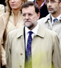 El rosto serio de Mariano Rajoy durante el desfile