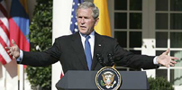 Bush durante su alamarte comunicado sobre la grave crisis econmica por la que atravesaba EE.UU.