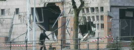 Ertzaintza en Ondarroa (Vizcaya),  tras el atentado