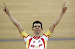 Juan Llaneras, oro olmpico en la modalidad de ciclismo de puntuacin