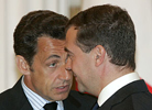 Sarkozy y Medvedev, en su encuentro en Mosc