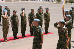 Visita de la cpula militar a la Base Cervantes en Marjayoun (Lbano)