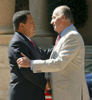 Juan Carlos y Chavez se reconcilian en Mallorca