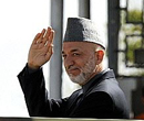 Hamid Karzai momentos antes del atentado