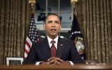 Obama, en el despacho oval, durante su discurso sobre el fin de la operacin 'Libertad' en Iraq.