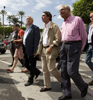 El ex presidente del Gobierno Jose Mara Aznar , en su visita Melilla acompaado por el presidente regional, Juan Jos Imbroda 