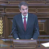 Rodguez Zapatero durante su intervencin en el Congreso.
