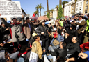 Manifestantes en Rabat.