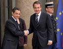 Nicolas Sarkozy y Jos Luis Rodrguez Zapatero,el 19 de marzo en Pars 