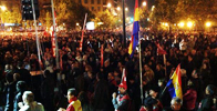 Imagen de la manifestacin celebrada en Zaragoza.