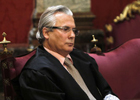 Baltasar Garzn, sentado en el banquillo de los acusados durante su juicio en el Supremo.