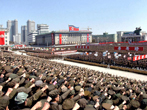 Soldados norcoreanos celebran la declaracin de guerra