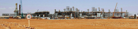 La planta de tratamiento de gas en In Amenas, a 1300 kilmetros al sureste de Argel.