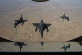 Imagen facilitada por el gobierno francs, de los cazas Rafale sobrevolando el desierto de Mali.
