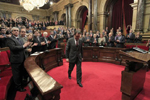 Artur Mas en el Parlament, el da en el que se aprob la declaracin soberanista