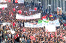 Marcha  protestar contra la Ley Orgnica de Universidades