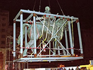 La estatua ecuestre de Franco, en El Ferrol, que fue retirada de su emplazamiento