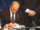 Vladimir Putin firma la 'Declaracin de Roma' 