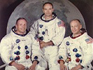 De izquierda a derecha Neil Armstrong, Michael Collins y Edwin Aldrin 