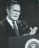 La guerra del Golfo, en la imagen George Bush, Presidente de USA