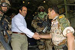 El ministro de Defensa, Jos Bono, a su llegada en Afganistn