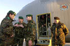 Miembros del primer grupo de soldados espaoles destinados a Afganistn