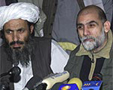 De izquierda a derecha, los comandantes de la Alianza Mohamed Atta y Mullah Malung y el seguidor del ex rey afgano Abdul Khaliq anuncian la nueva misin diplomtica
