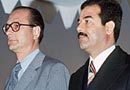 Jacques Chirac y Sadam Husein en una foto de archvivo
