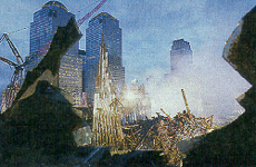Lo que queda de "Torres Gemelas" del World Trade Center .