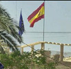 Las banderas de Espaa y Europa ondean en la Embajada espaola en Iraq