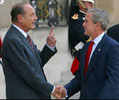 Bush y Chirac, primera reunin despus de 8 meses