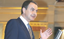 Zapatero durante su intervencin en el Congreso 