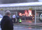 Imagen del coche en llamas