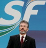 Gerry Adams, durante el congreso extraordinario  del Sinn Fein