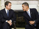 Jos Luis Rodrguez Zapatero y Barack Obama en la Casa Blanca