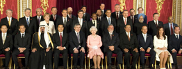 Foto de los G-20 con la Reina Isabel II