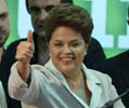 La presidenta electa Rousseff celebra su triunfo