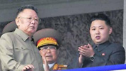 Kim Jong Il junto a su hijo y heredero Kim Jong Un