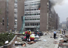 Imagen del centro de Oslo tras la explosin.