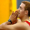 David Canal medalla de plata en la final de los 400 metros lisos, prueba ganada por el alemn Ingo Schulz 